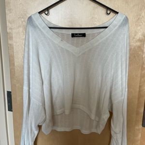 lulus white v neck sweater